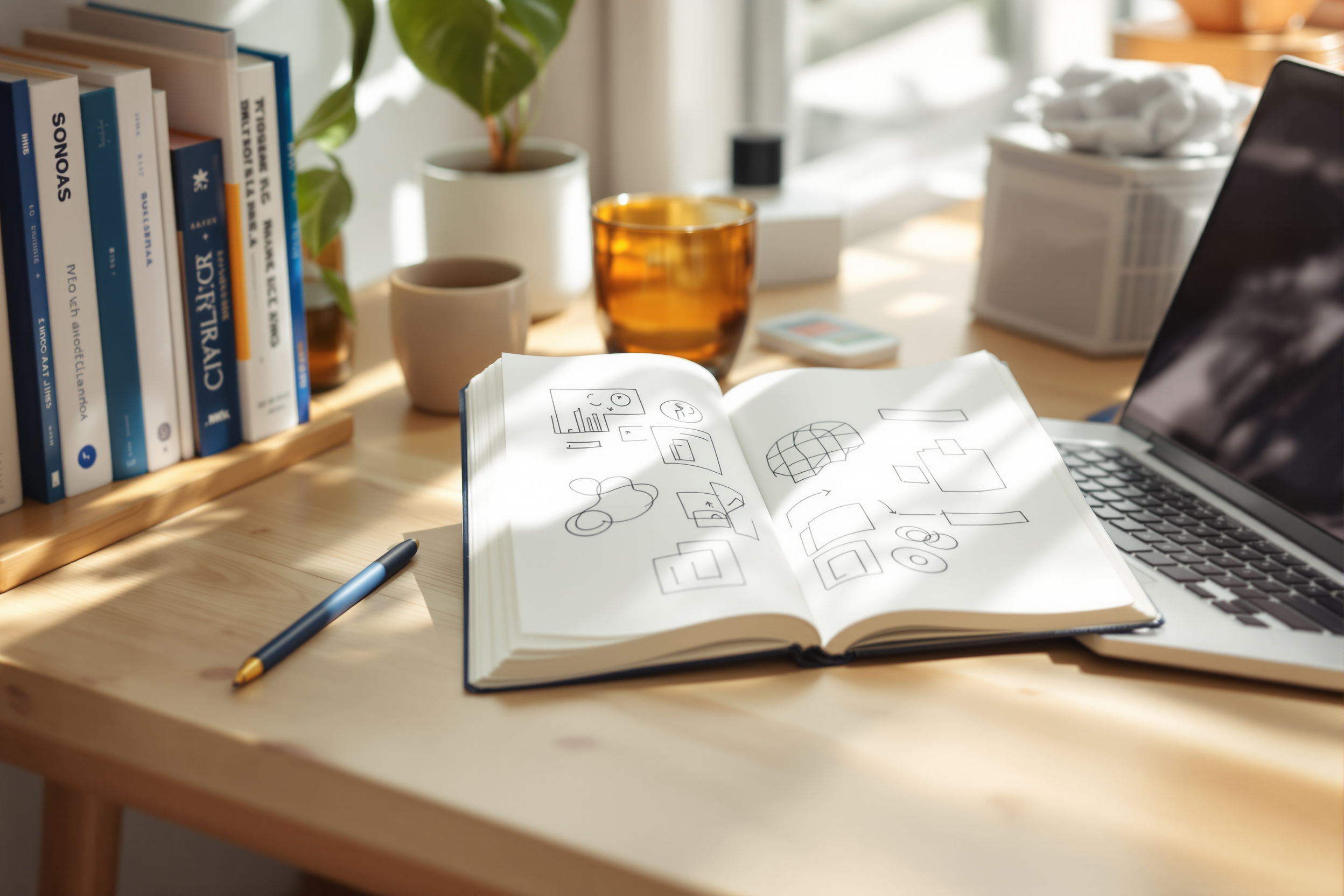 A quiet corner for reading and making
