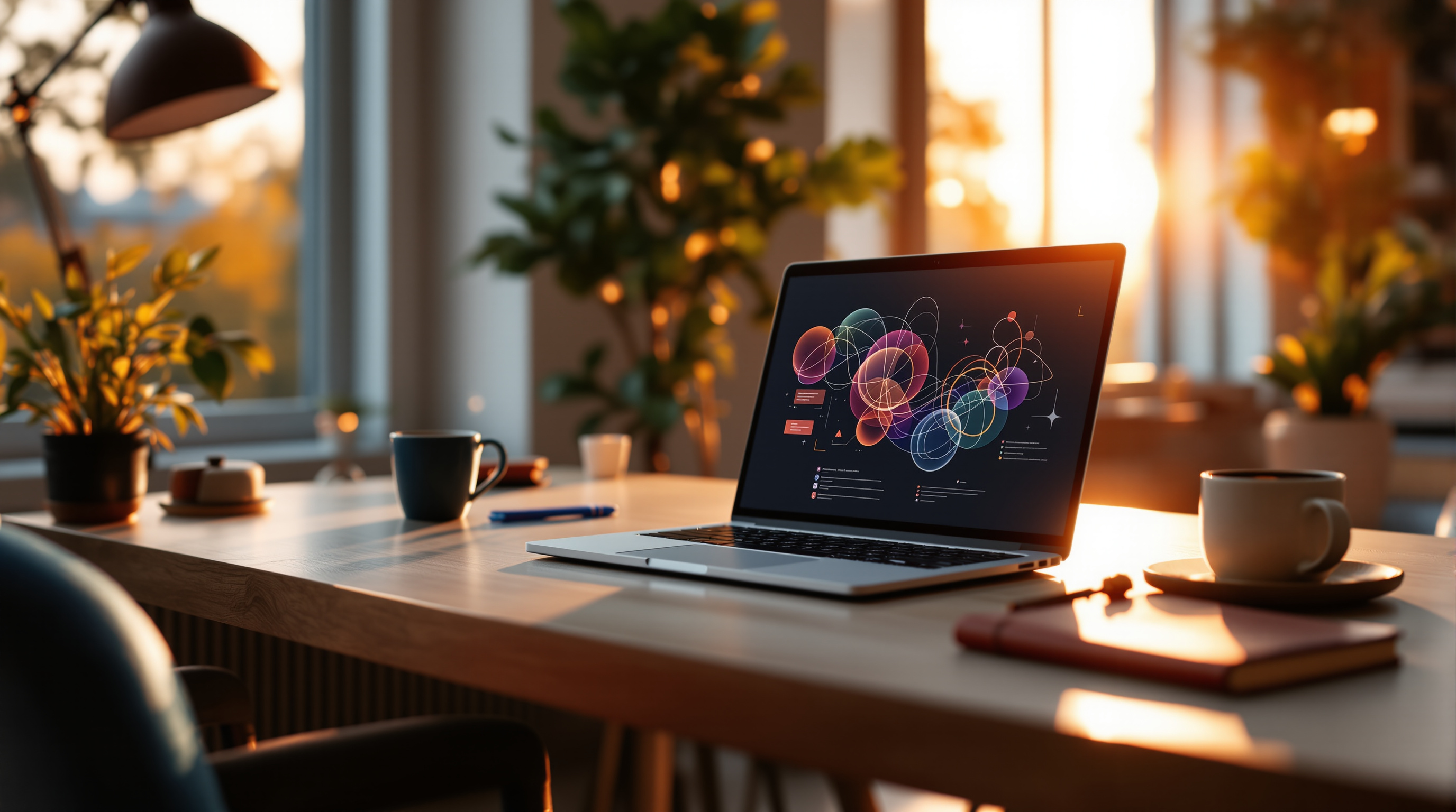 A calm modern workspace for web design and development
